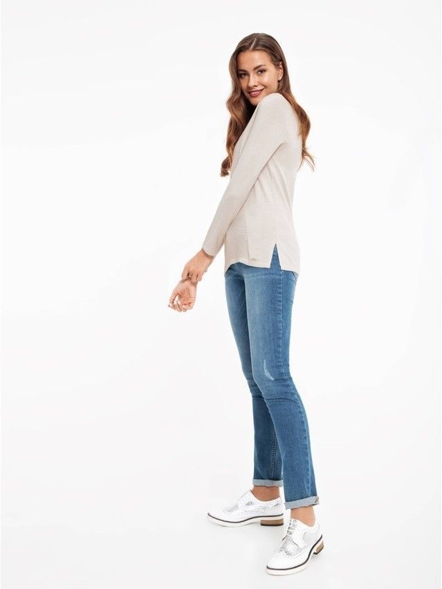 Women's polo neck shirt CONTE ELEGANT LDK030, s.158,164-88, beige - 2