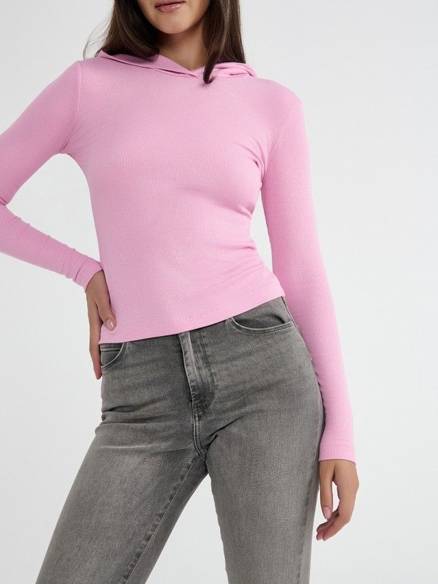Women's polo neck shirt CONTE ELEGANT LD 2959, s.170-92, rose bloom - 3