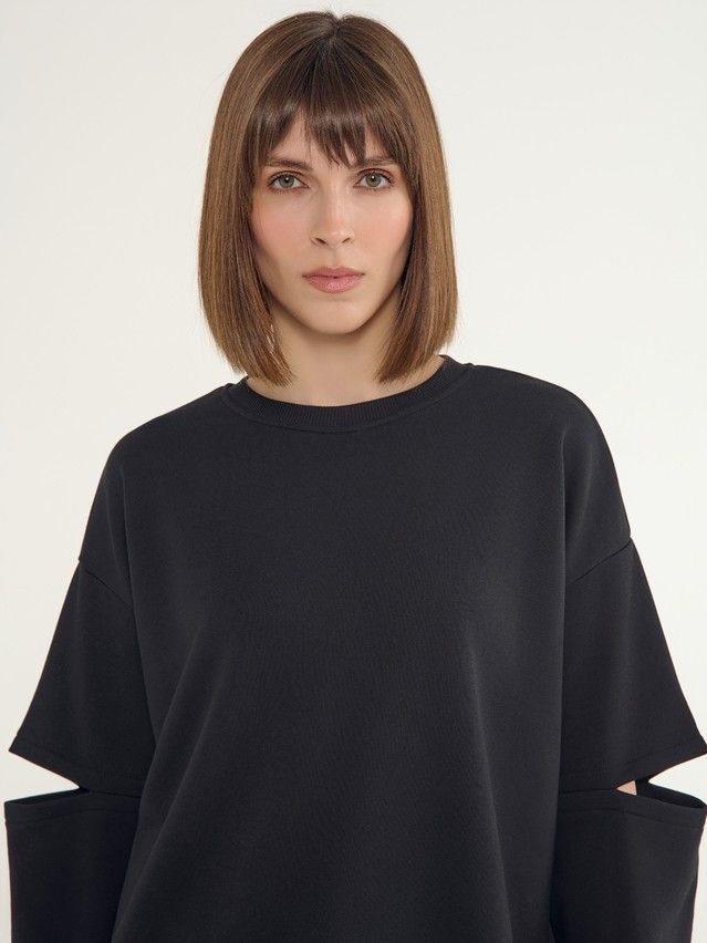 Women's polo neck shirt CONTE ELEGANT LD 3072, s.170-92, black - 1