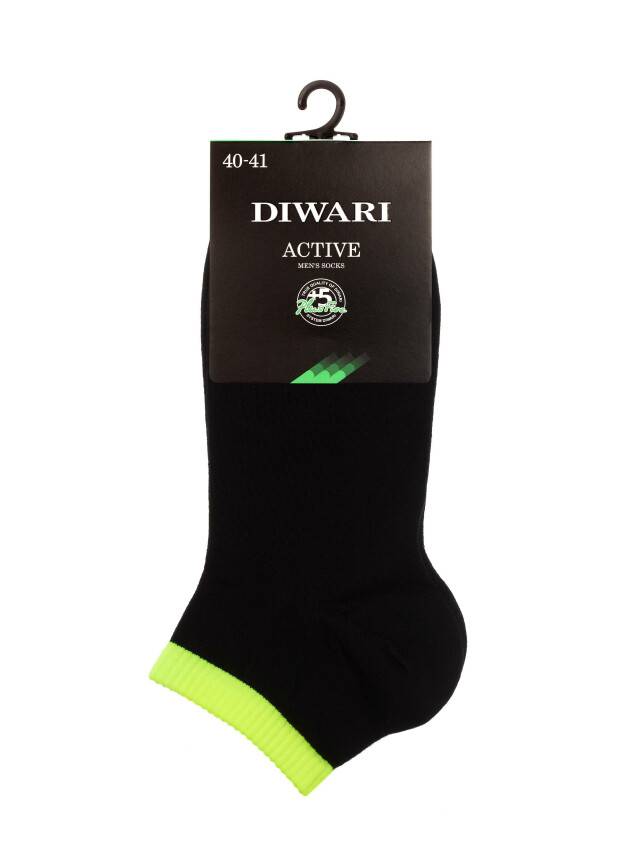 Men's socks DiWaRi ACTIVE, s. 40-41, 068 black-lettuce green - 2