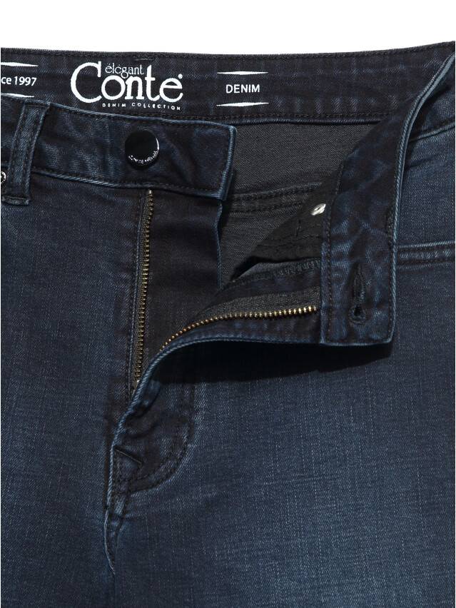 Denim trousers CONTE ELEGANT CON-156, s.170-102, blue-black - 6
