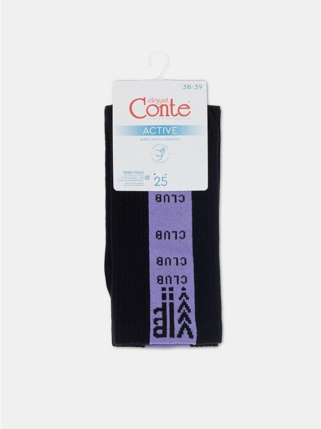 Women's socks CONTE ELEGANT ACTIVE, s.23-25, 433 black-lilac - 6