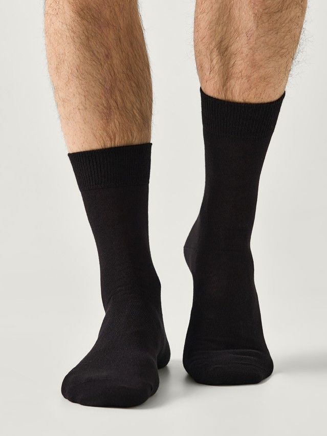 Men's socks CONTE, s.25, 000 black - 1
