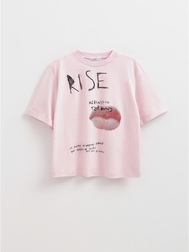 Women's polo neck shirt CONTE ELEGANT LD 2711, s.170-92, pink-lips - 5