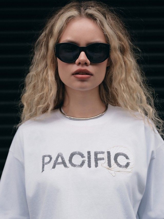 Women's polo neck shirt CONTE ELEGANT LD 3033, s.170-88, white-pacific - 2