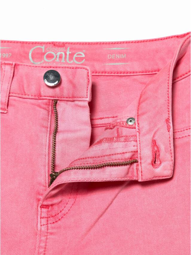 Skinny jeans with High rise CON-236, s.170-102, washed candy pink - 7
