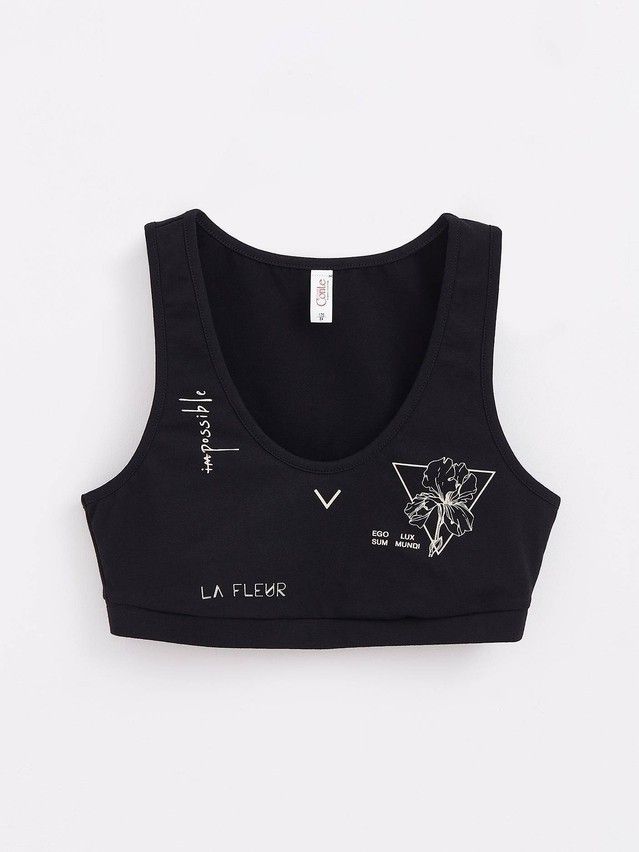 Women's bustier CONTE ELEGANT TATTOO STYLE LBE 1481, s.170-84, black-flower - 1