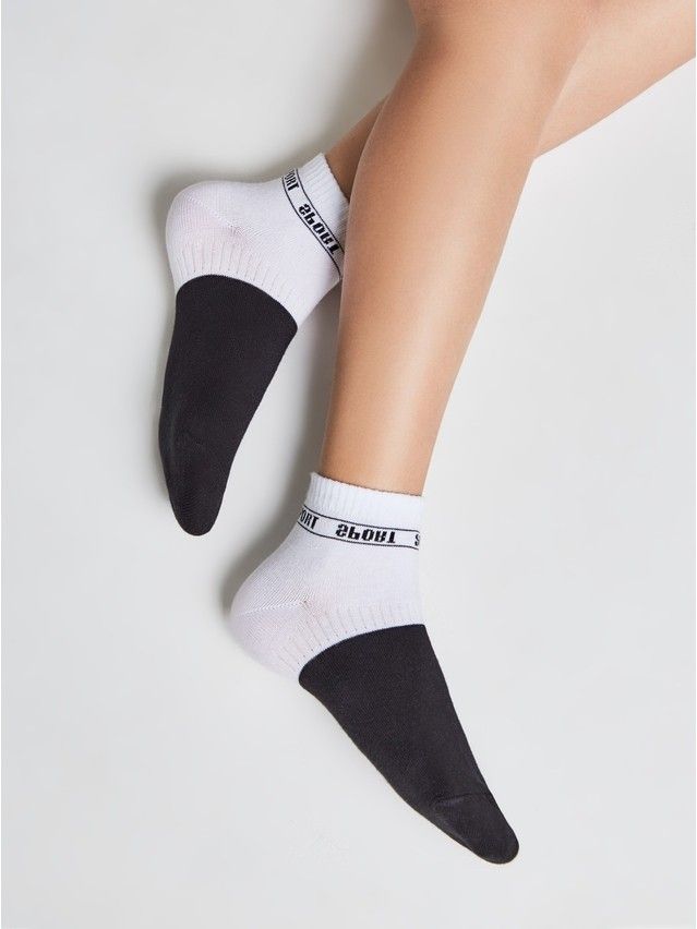 Children's socks CONTE-KIDS ACTIVE, s.36-37, 510 white-black - 2