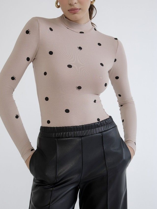 Women's bodysuit CONTE ELEGANT LBD 2900, s.170-84-90, beige-dots - 3