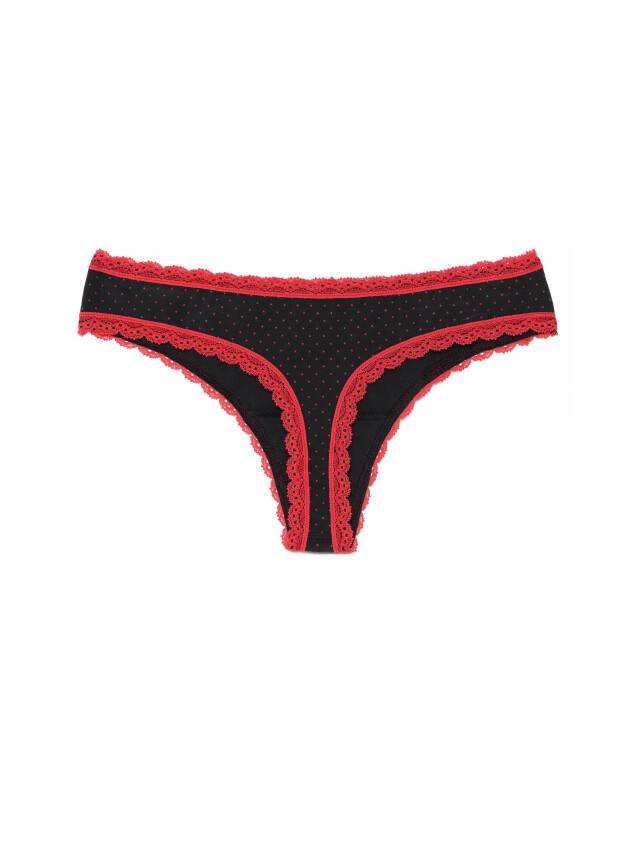 Panties for women LAZY DAYS LST 1004 (packed on mini-hanger),s.90, black-red - 4