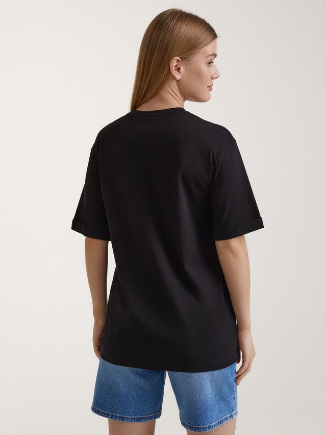 Women's polo neck shirt CONTE ELEGANT LD 3090, s.170-92, black - 3