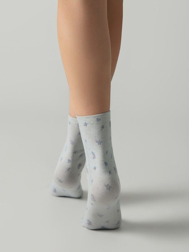 Women's socks CONTE FLOWERS, s.23-25, 1150 blue - 2