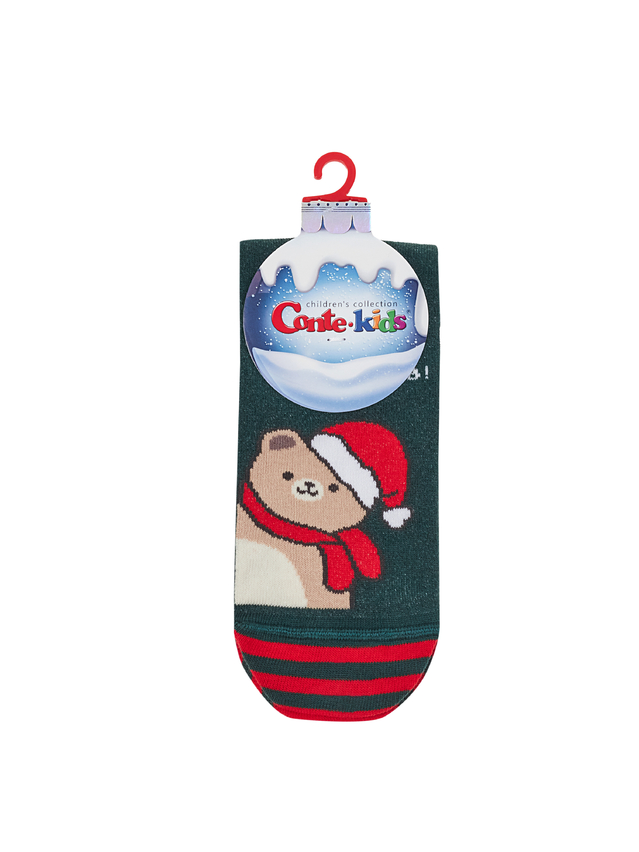 Children's socks CONTE-KIDS NEW YEAR, s.16-18, 1031 dark green - 2