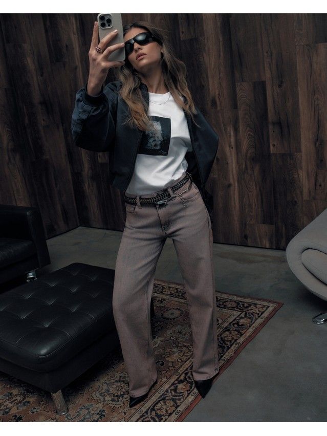 Women's polo neck shirt CONTE LD 3468, s.170-88, white-ice flowers - 1