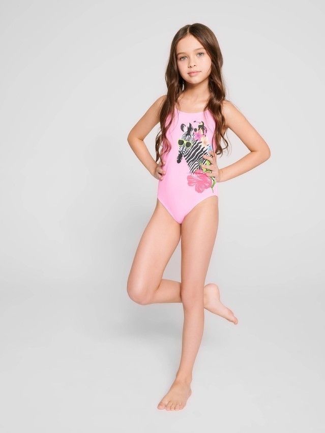 Swimsuit for girls CONTE ELEGANT ZEBRA, s.110,116-56, pink - 5
