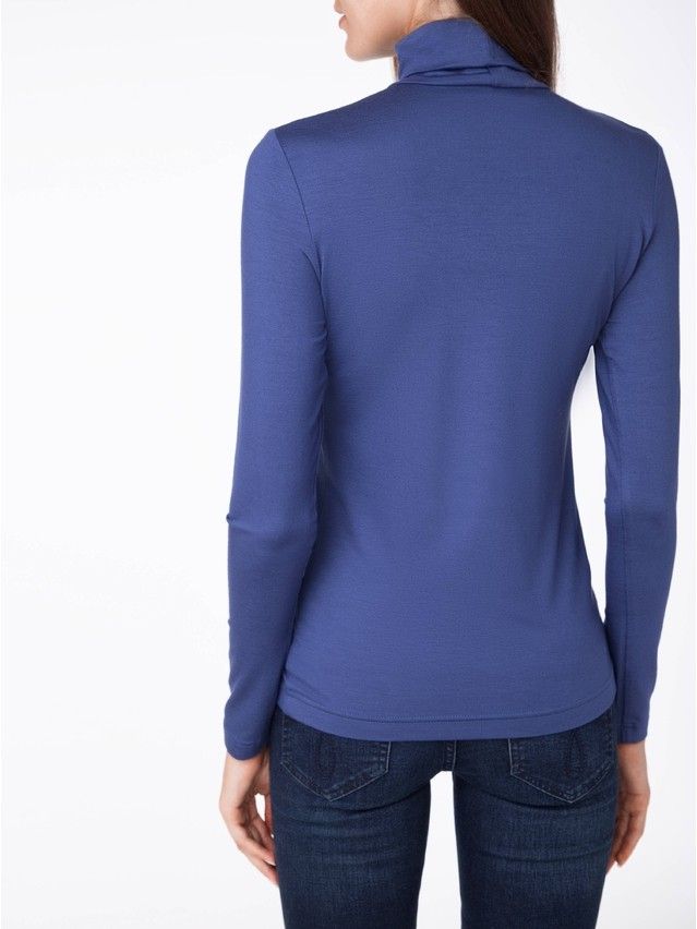 Women's polo neck shirt CONTE ELEGANT LD 821, s.170-100, denim - 2