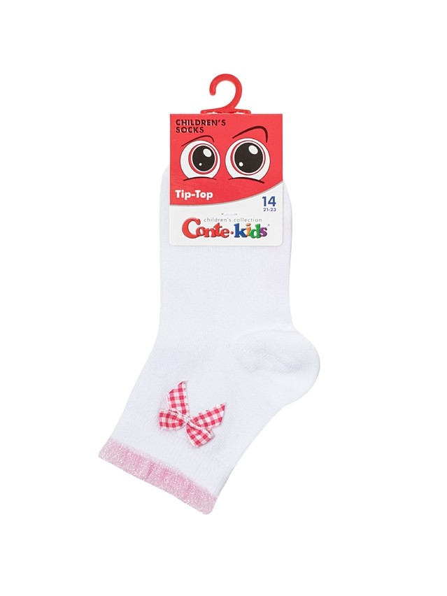 Children's socks CONTE-KIDS TIP-TOP, s.12, 1000 white-pink - 6