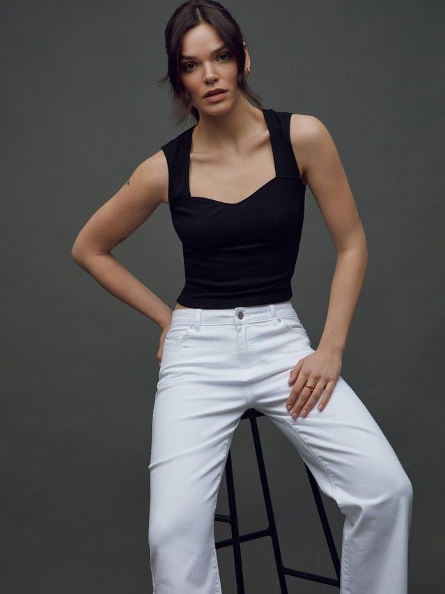 Women's polo neck shirt CONTE ELEGANT LD 1616, s.170-92, black - 1