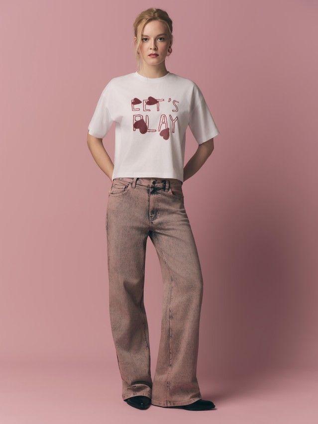 Women's polo neck shirt CONTE ELEGANT LD 3032, s.170-92, white-play - 1