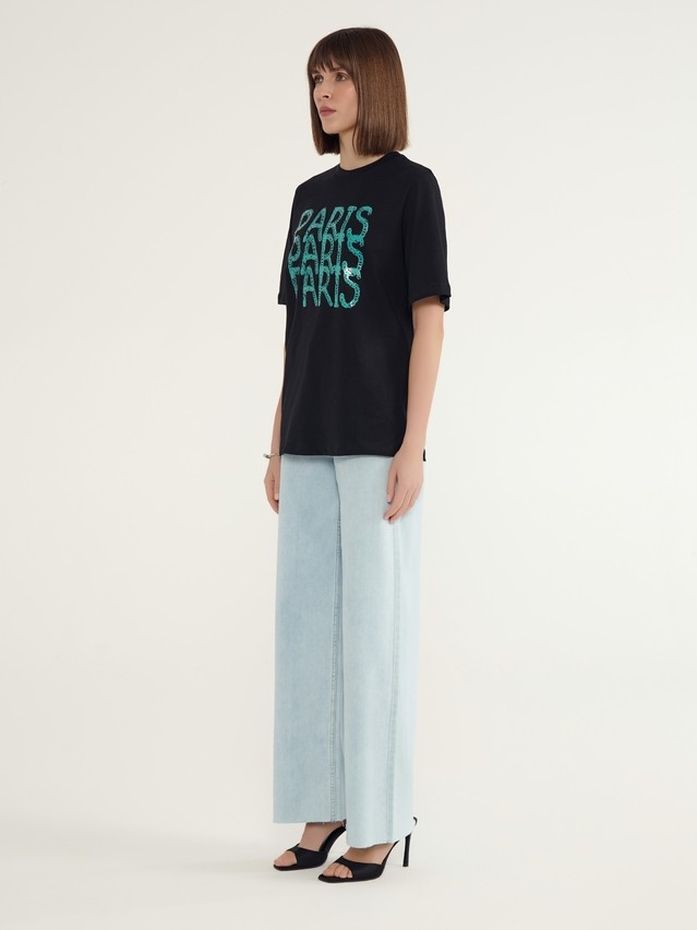 Women's polo neck shirt CONTE ELEGANT LD 3036, s.170-92, black-paris - 4