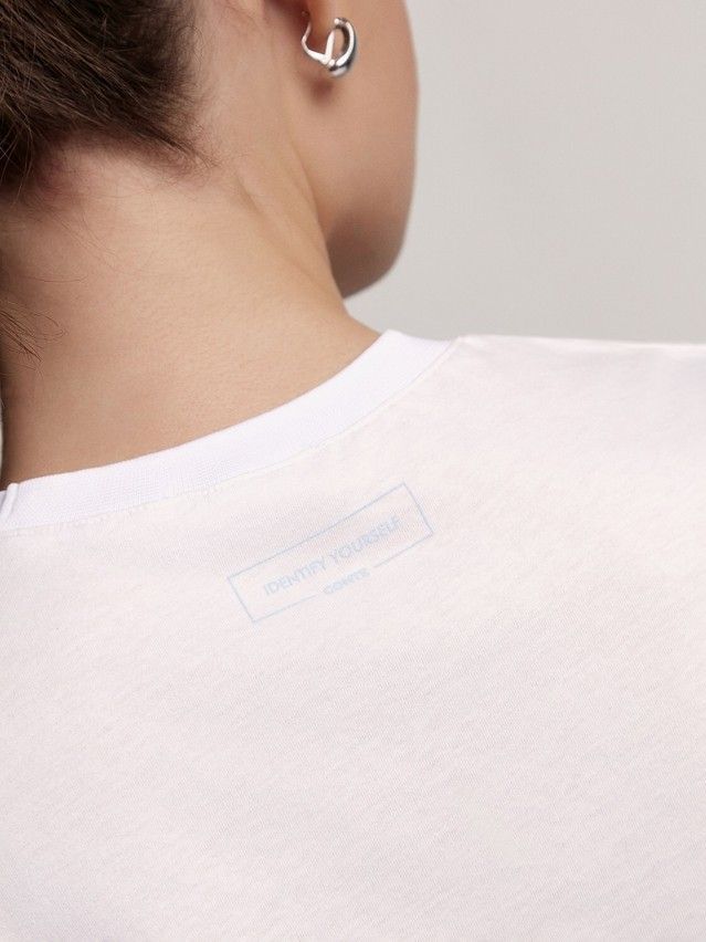 Women's polo neck shirt CONTE ELEGANT LD 2136, s.170-100, white - 3