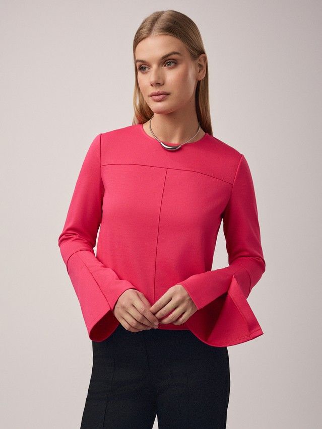 Women's polo neck shirt CONTE ELEGANT LD 2807, s.170-92, pink flash - 3