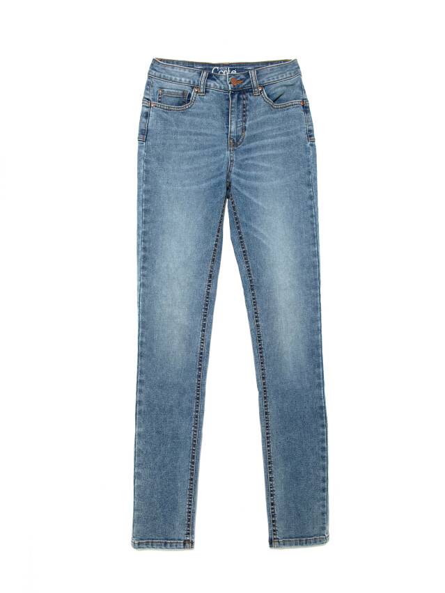 Skinny jeans with High rise CON-240, s.164-90, acid washed mid blue - 3
