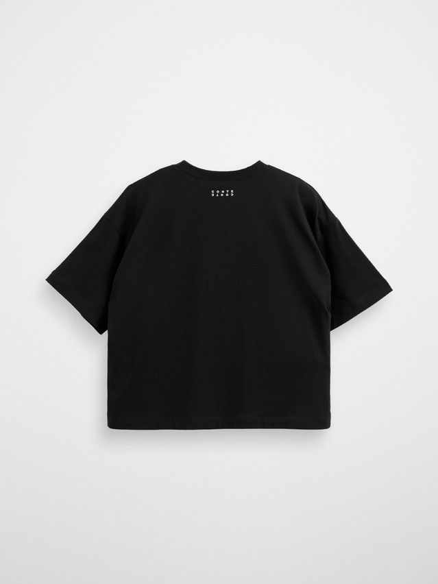 Women's polo neck shirt CONTE ELEGANT LD 3032, s.170-92, black-orghid - 3