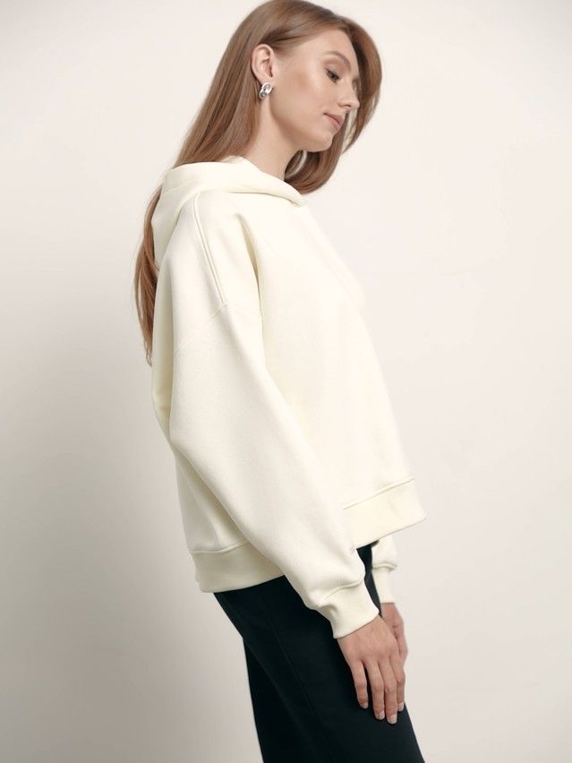 Women's polo neck shirt CONTE ELEGANT LD 1488, s.170-88, off-white - 5
