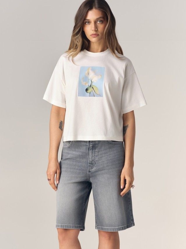 Women's polo neck shirt CONTE LD 3469, s.170-84, milk-tulip - 6