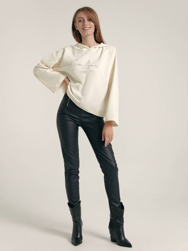 Women's polo neck shirt CONTE ELEGANT LD 1364, s.170-88, off-white - 1