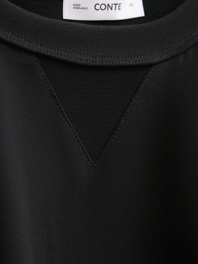 Women's polo neck shirt CONTE ELEGANT LD 3084, s.170-92, black - 3
