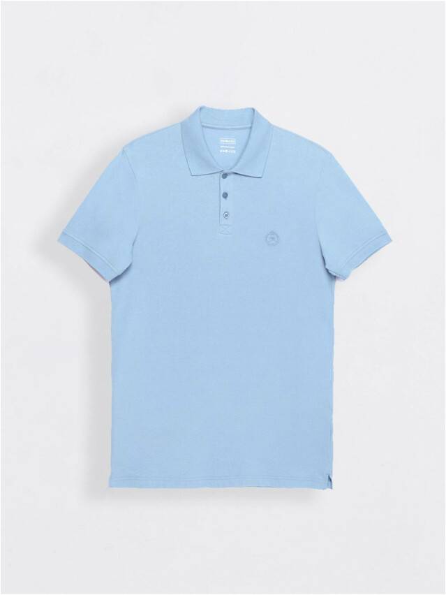 Men's polo neck shirt DiWaRi MD 415, s.170,176-108, grey-blue - 1