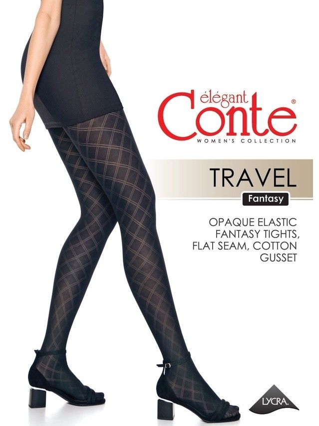 Women's tights CONTE ELEGANT TRAVEL, s.2, nero - 4