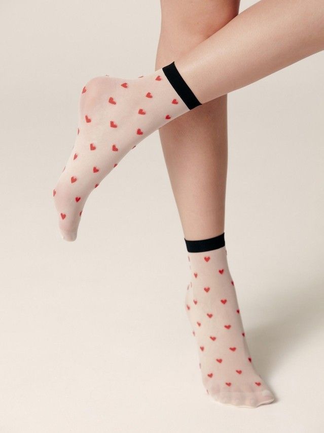 Women's socks CONTE ELEGANT FANTASY, s.23-25, panna - 1