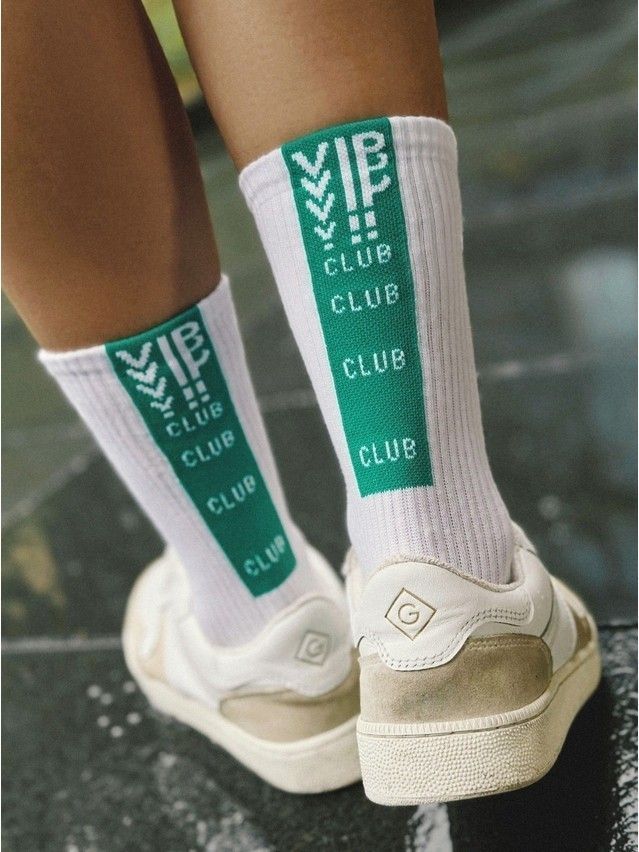 Women's socks CONTE ELEGANT ACTIVE, s.27, 433 white-light green - 1