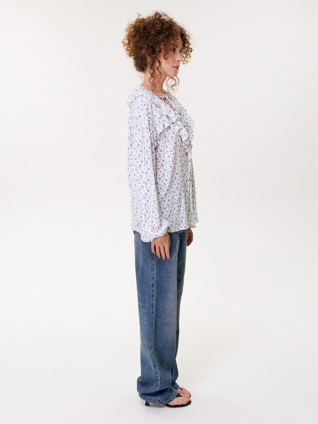 Women's blouse CONTE LBL 3477, s.170-84-90, white-flowers - 4