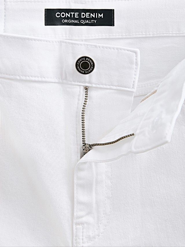 Denim trousers CONTE ELEGANT CON-723, s.170-102, white - 12