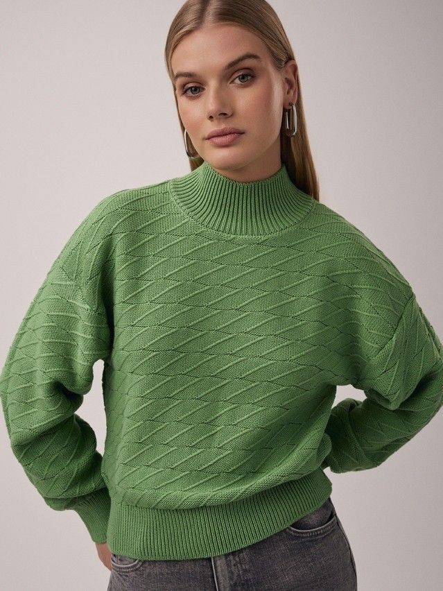 Women's pullover CONTE ELEGANT LDK23100, s.170-84, grass green - 3