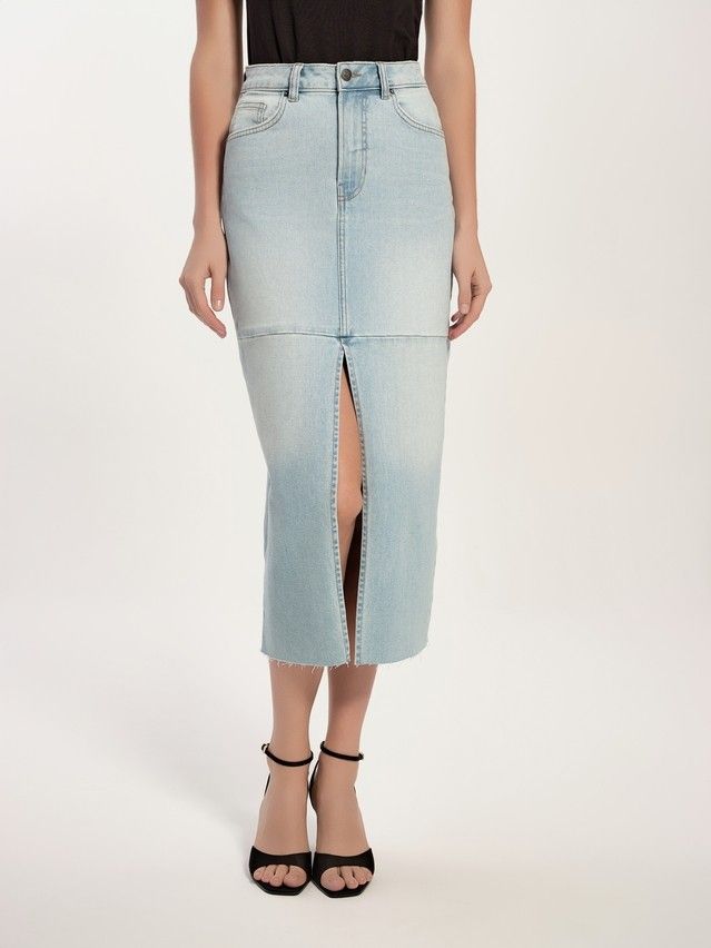 Denim skirt CONTE ELEGANT CON-763, s.170-90, light blue - 6