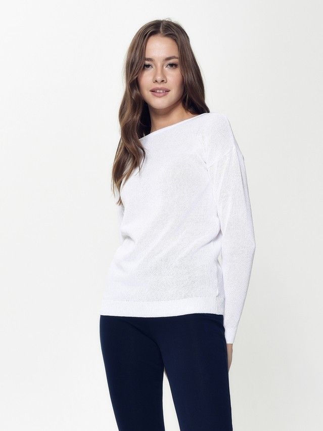 Women's polo neck shirt CONTE ELEGANT LDK049, s.170-84, white - 2