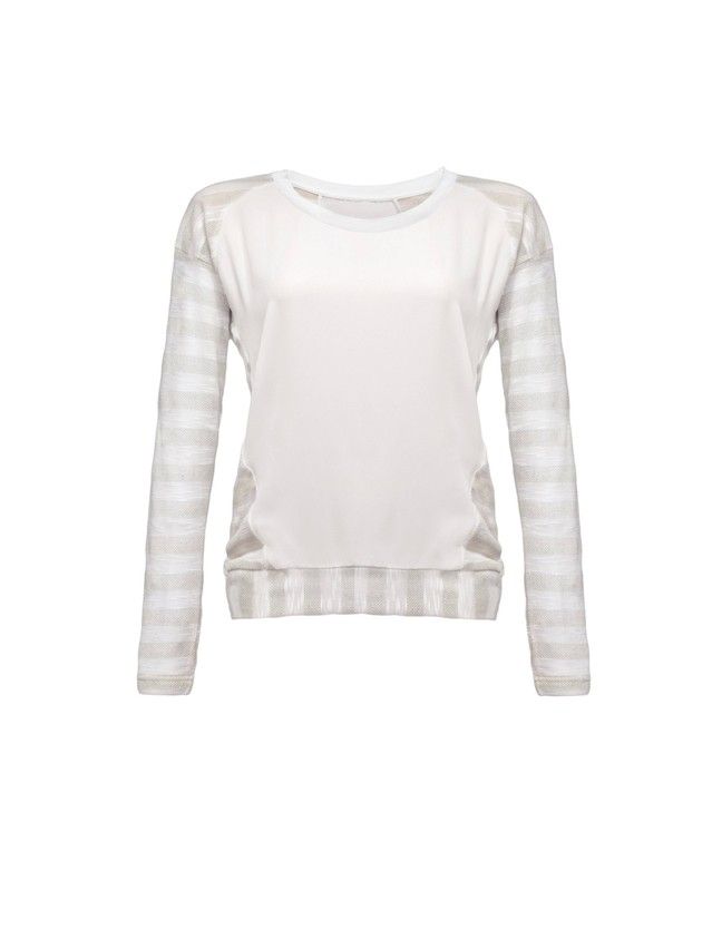 Women's polo neck shirt CONTE ELEGANT LD 610, s.158,164-84, milky - 1