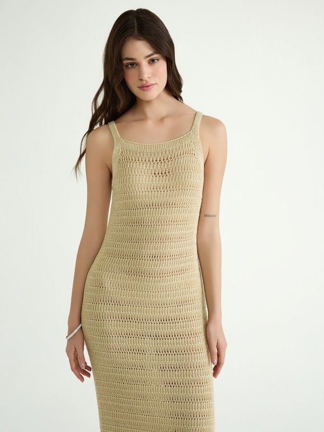Women's dress CONTE ELEGANT LDK2444, s.170-84-90, beige - 2