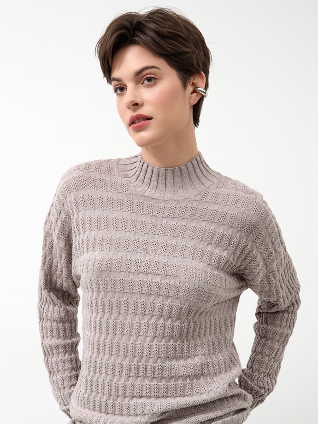 Women's pullover CONTE ELEGANT LDK24107, s.170-84, cappuccino melange - 1