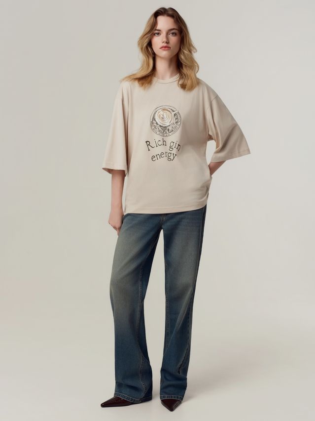 Women's polo neck shirt CONTE LD 3449, s.170-88, beige-coffee - 1