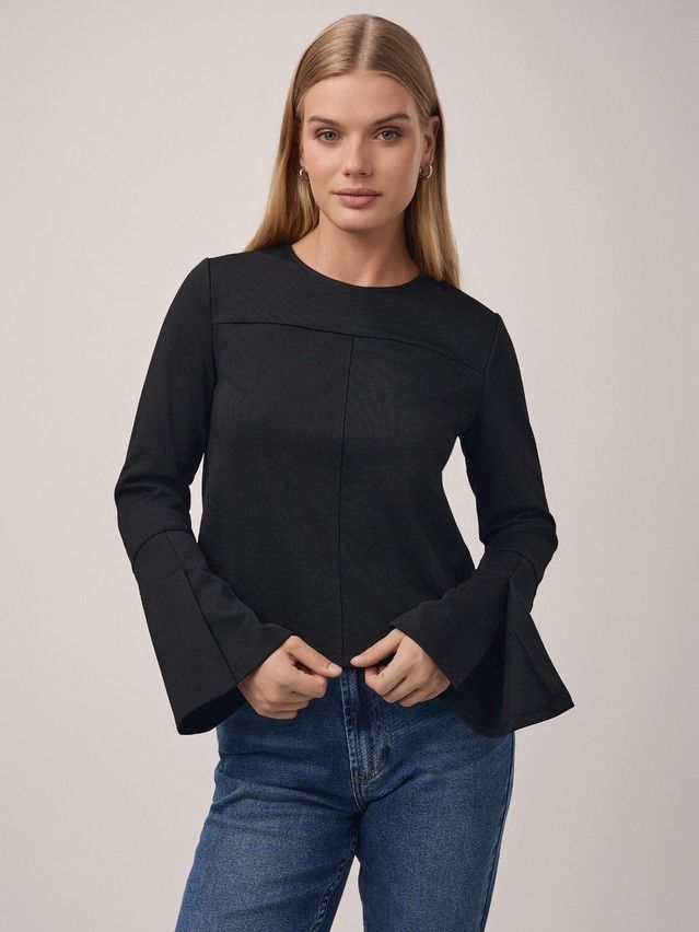 Women's polo neck shirt CONTE ELEGANT LD 2807, s.170-92, black - 3