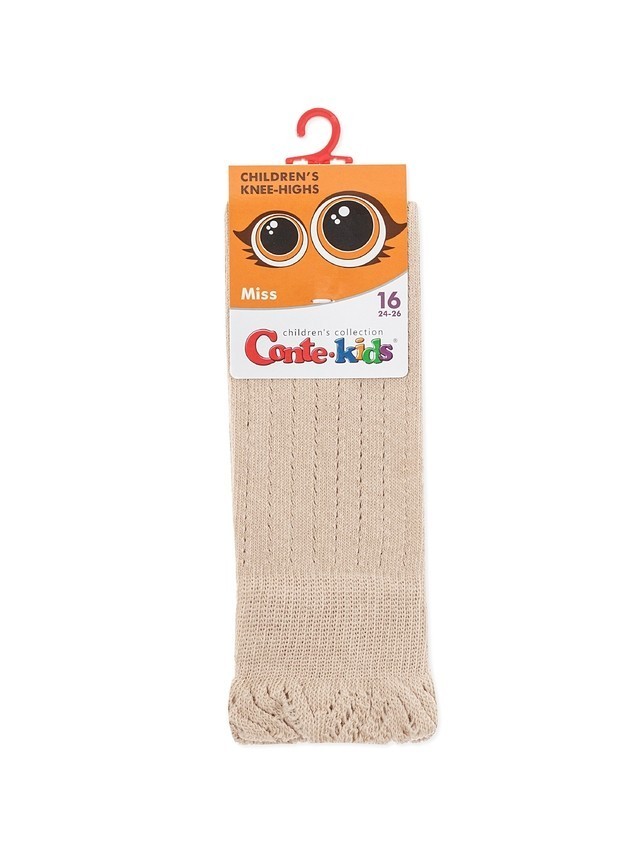 Children's knee high socks CONTE-KIDS MISS, s.16, 058 beige - 5