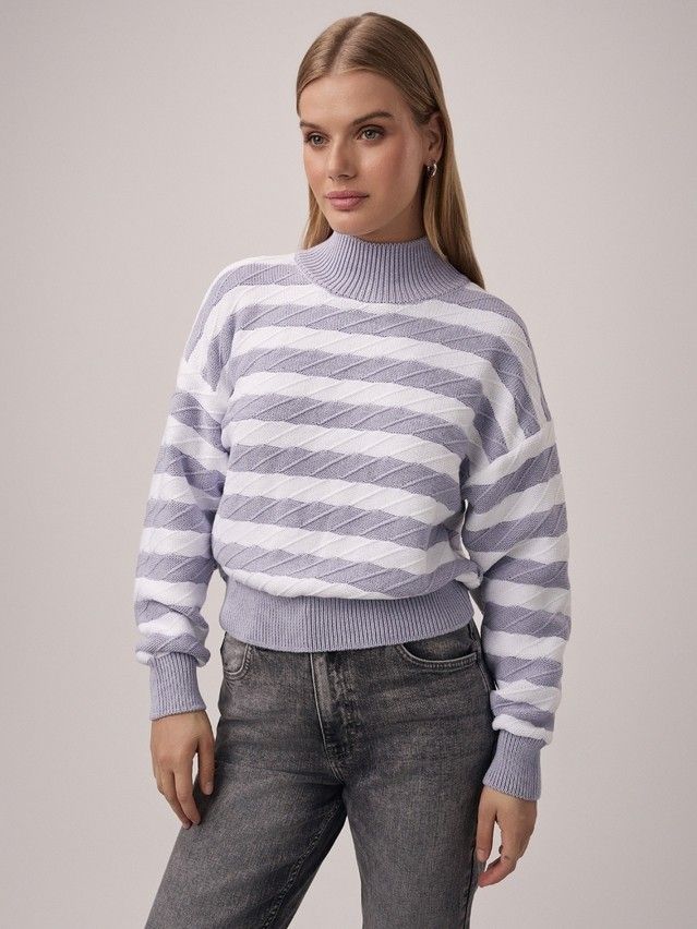 Women's pullover CONTE ELEGANT LDK2399, s.170-84, gray-white - 2