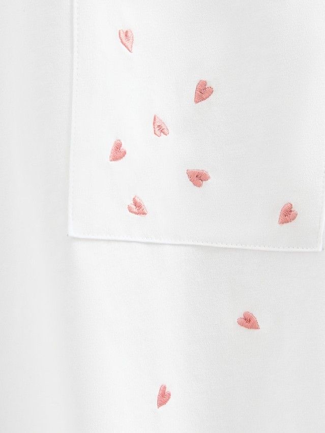 Women's polo neck shirt CONTE LD 3451, s.170-88, white-hearts - 9