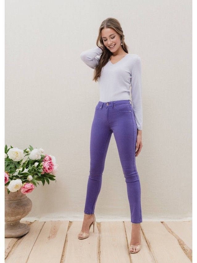 Women's polo neck shirt CONTE ELEGANT LDK044, s.170-84, lavender frost - 2